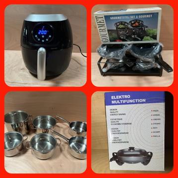 113. Airfryer XXL / Hapjespan / Gourmetstel / Pannenset beschikbaar voor biedingen