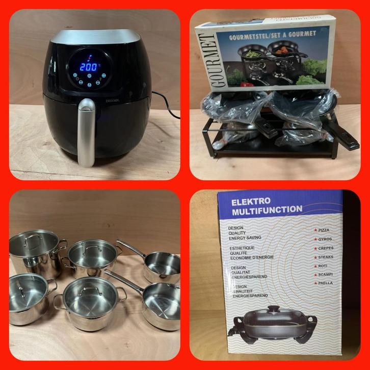 113. Airfryer XXL / Hapjespan / Gourmetstel / Pannenset, Witgoed en Apparatuur, Airfryers, Airfryer XXL, Ophalen of Verzenden