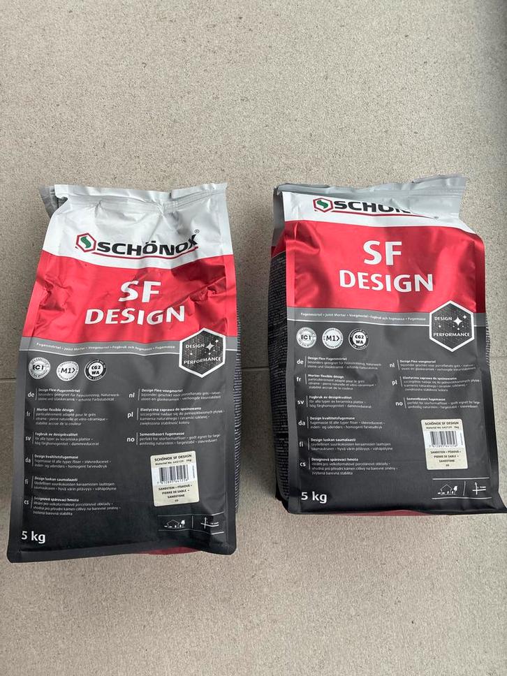 Schonox SF Design Voegmortel Sandstein 49, Doe-het-zelf en Verbouw, Tegels, Nieuw, Overige typen, Overige materialen, 60 cm of meer