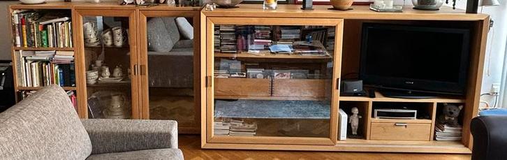 Prachtige Hülsta lowboard kast van beukenhout, Huis en Inrichting, Kasten | Wandmeubels, Gebruikt, 100 tot 150 cm, 300 cm of meer