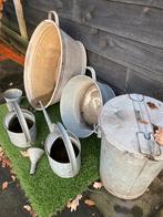 Vintage Zinken Emmer Set, Antiek en Kunst, Ophalen