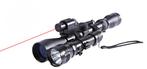 Luxe Combi Scope 3-9x40 met rode laser en sterke lamp, Verzenden, Nieuw