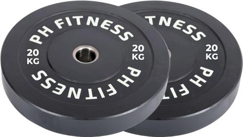 PH Fitness Bumper Plates 20KG Set 50mm - 2 STUKS, Sport en Fitness, Fitnessmaterialen, Nieuw, Overige typen, Armen, Benen, Borst