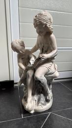 Poseleinen beeld moeder en kind, Verzamelen, Beelden en Beeldjes, Ophalen of Verzenden, Zo goed als nieuw, Mens