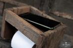 Oud houten toiletrol houder wc hout stoer sober landelijk, Verzenden, Nieuw