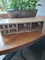 Piet Zwart Bruynzeel Grutterskastje, Huis en Inrichting, Gebruikt, Glas, Vintage, Minder dan 25 cm
