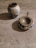 Delfts Blauw lepelhoudertje & Thee Zeef, Antiek en Kunst, Antiek | Keramiek en Aardewerk, Ophalen of Verzenden