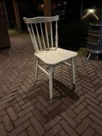 6 stevige houten cafestoelen, Gebruikt, Wit, Vijf, Zes of meer stoelen, Hout