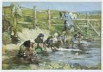0128B  EUGÈNE BOUDIN  ~ wasvrouwen (3B), Verzenden, 1980 tot heden, Ongelopen, Overige thema's