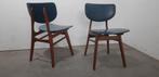Set van 2 Louis van Teeffelen stoelen - Jaren 50, Huis en Inrichting, Stoelen, Ophalen of Verzenden, Gebruikt, Bruin, Hout