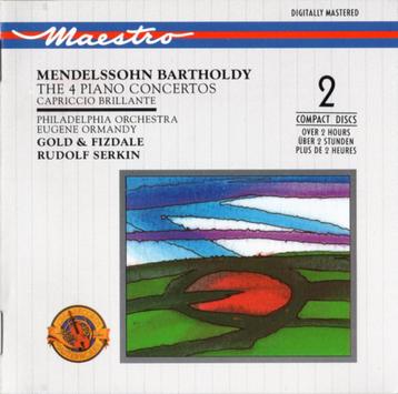 MENDELSSOHN 4 piano concertos 2 - CD CBS ORMANDY SERKIN beschikbaar voor biedingen