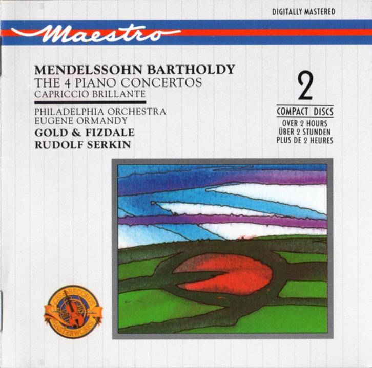 MENDELSSOHN 4 piano concertos 2 - CD CBS ORMANDY SERKIN, Cd's en Dvd's, Cd's | Klassiek, Gebruikt, Orkest of Ballet, Romantiek