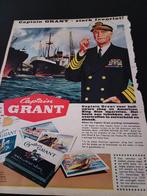 Advertentie van Captain Grant sigaretten  1960, Verzamelen, Ophalen of Verzenden, Zo goed als nieuw, Luciferdoosjes of -merken