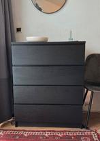 Zwarte ladekast van Jysk, Ophalen, 50 tot 100 cm, Zo goed als nieuw, 3 of 4 laden