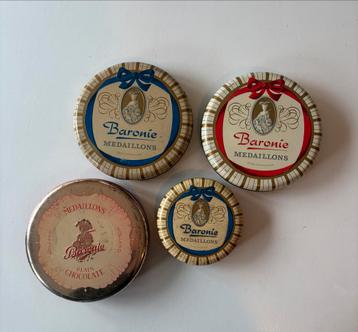 Vintage Baronie Chocolade Blikjes - Set van 4 beschikbaar voor biedingen