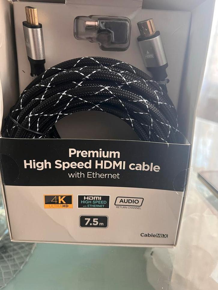 Nieuwe Premium HDMI Kabel 7.5m, Audio, Tv en Foto, Audiokabels en Televisiekabels, Nieuw, HDMI-kabel, 5 tot 10 meter, Ophalen of Verzenden