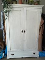 Vintage witte kledingkast, 100 tot 150 cm, 150 tot 200 cm, Gebruikt, 50 tot 75 cm