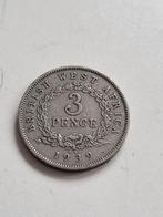 Munt Brits West-Afrika 3 Pence 1939 King George, Ophalen of Verzenden, Overige landen, Losse munt