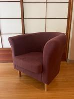 Schattig auberginekleurig fauteuiltje, Huis en Inrichting, Fauteuils, Ophalen, Hout, Gebruikt, 75 tot 100 cm
