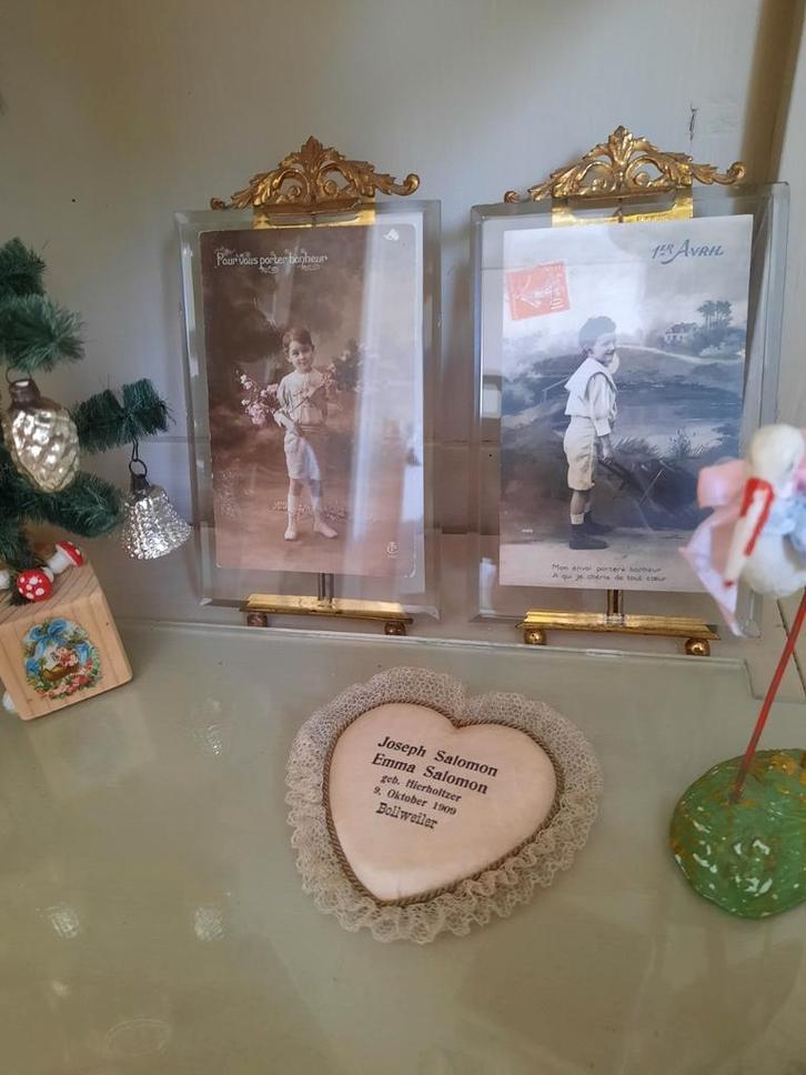 2 Franse foto lijstjes 60€, Antiek en Kunst, Curiosa en Brocante, Ophalen of Verzenden