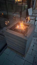 Livin' Flame vuurtafel, evt inclusief Benegas fles 3/4 gas., Tuin en Terras, Ophalen, Zo goed als nieuw