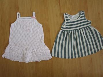 Hema + Newborn - twee schattige zomerjurkjes maat 62 beschikbaar voor biedingen