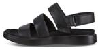 Ecco 40 zwarte sandaal met klittenband flowt black ovid, Ophalen of Verzenden, Zo goed als nieuw, Zwart, Sandalen of Muiltjes
