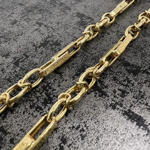 Prachtige 14 karaats gouden monte carlo ketting, Sieraden, Tassen en Uiterlijk, Kettingen, Nieuw, Goud, Ophalen of Verzenden
