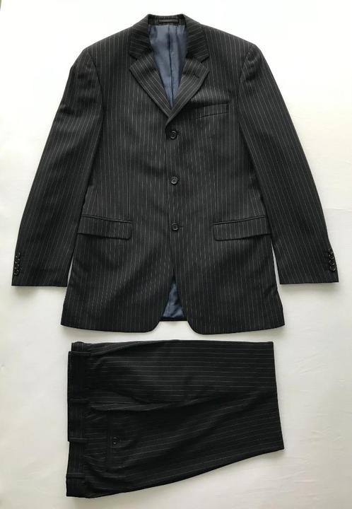 Herenpak donkerblauw, krijtstreep Reecend - Maat: 52 of 53 D, Kleding | Heren, Kostuums en Colberts, Zo goed als nieuw, Maat 52/54 (L)