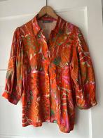 Prachtige kleurrijk oranje geprinte pofmouw blouse Geisha XS, Geisha, Ophalen of Verzenden, Nieuw, Oranje