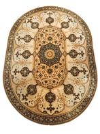 Vintage oosters wol ovaal Concerto vloerkleed 143x199cm, Gebruikt, 100 tot 150 cm, Ophalen of Verzenden, 150 tot 200 cm