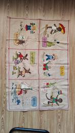 Antiek wandkleed met kinder prenten, Ophalen of Verzenden