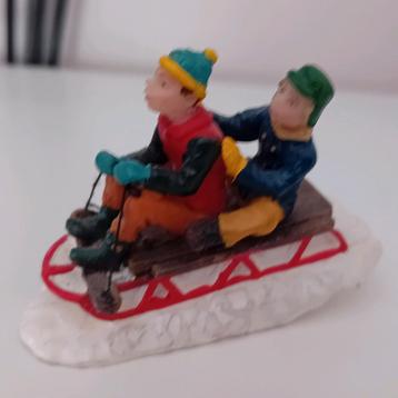 Lemax sledding gramps, retired, Lemax figuur Kerstdorp beschikbaar voor biedingen