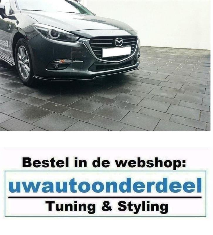 Maxton Design Spoiler Lip Splitter Voor Mazda 3 BN Mk3 Facel, Auto diversen, Tuning en Styling, Verzenden