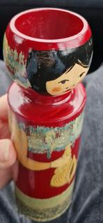 Kokeshi Eierdop - Houten Pop, Ophalen of Verzenden, Gebruikt, Hout, Los bestek