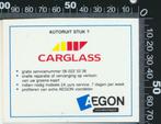 Sticker: Carglass - Aegon Verzekeringen, Verzenden, Zo goed als nieuw, Auto of Motor