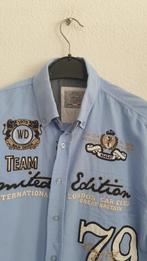 Blauw overhemd Wam Denim - Maat L, Blauw, Ophalen of Verzenden, Zo goed als nieuw, Halswijdte 41/42 (L)