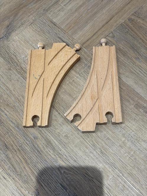 Heel goed 2x vintage Brio houten trein wissels 33346 set, Kinderen en Baby's, Speelgoed | Houten speelgoed, Zo goed als nieuw