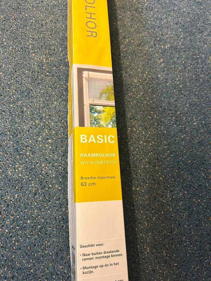Bruynzeel Basic Raamrolhor wit. Nieuw in verpakking, Huis en Inrichting, Stoffering | Gordijnen en Lamellen, Nieuw, 150 tot 200 cm
