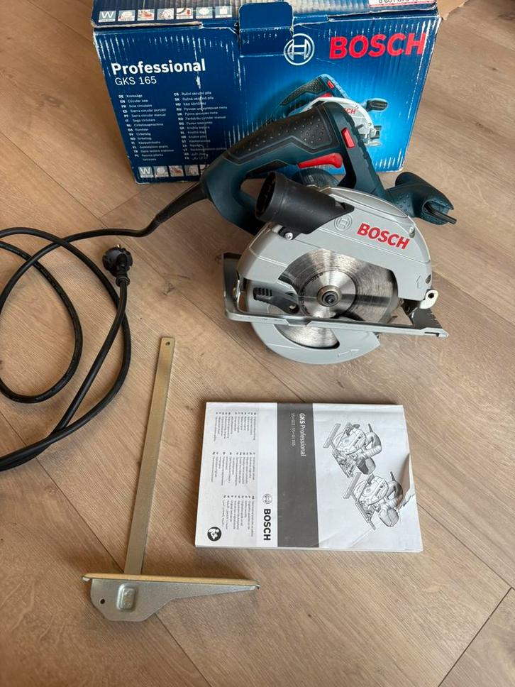 Bosch pro cirkelzaag GKS 165, Doe-het-zelf en Verbouw, Gereedschap | Zaagmachines, Zo goed als nieuw, Cirkelzaag, 1200 watt of meer