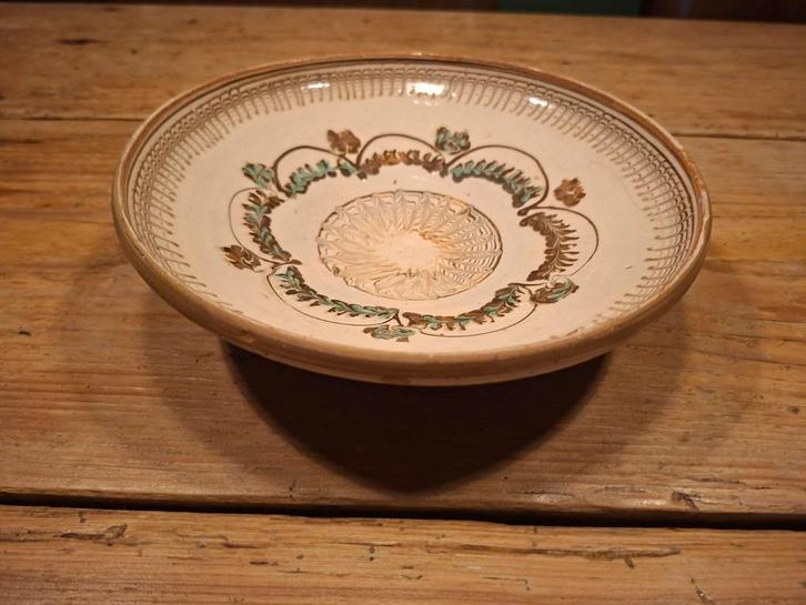 Vintage Horezu schaal, Roemeens aardewerk jaren 70, Antiek en Kunst, Antiek | Keramiek en Aardewerk, Ophalen of Verzenden