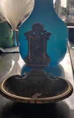 messing asbak met lucifers doos houder., Antiek en Kunst, Ophalen of Verzenden