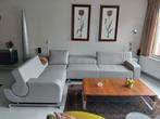 Leolux B Flat hoekbank Leer Grijs (lichte gebruikssporen), Huis en Inrichting, Banken | Bankstellen, Ophalen, 250 tot 300 cm, Gebruikt