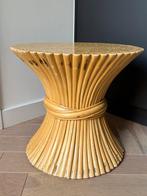 Vintage McGuire Bamboe Bijzettafel 70s, Huis en Inrichting, Tafels | Bijzettafels, Minder dan 45 cm, Minder dan 55 cm, Gebruikt