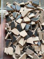 Mozaiek keramiek puzzel steentjes donkergrijs 100 gram, Hobby en Vrije tijd, Ophalen of Verzenden