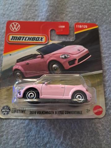 Matchbox 2019 Volkswagen Beetle Convertible roze nieuw in ov beschikbaar voor biedingen