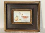 Oud Schilderij Vogels S.Evert, Antiek en Kunst, Kunst | Schilderijen | Klassiek, Ophalen of Verzenden
