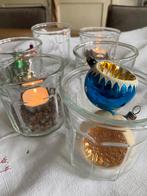 Oude, brocante Franse glazen confiture potjes., Ophalen of Verzenden