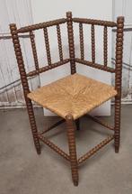 Antiek Hoekstoeltje met Riet Zitting, Antiek en Kunst, Antiek | Meubels | Stoelen en Banken, Ophalen