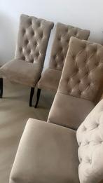 Eetkamerstoelen 6 stuks beige, Ophalen of Verzenden